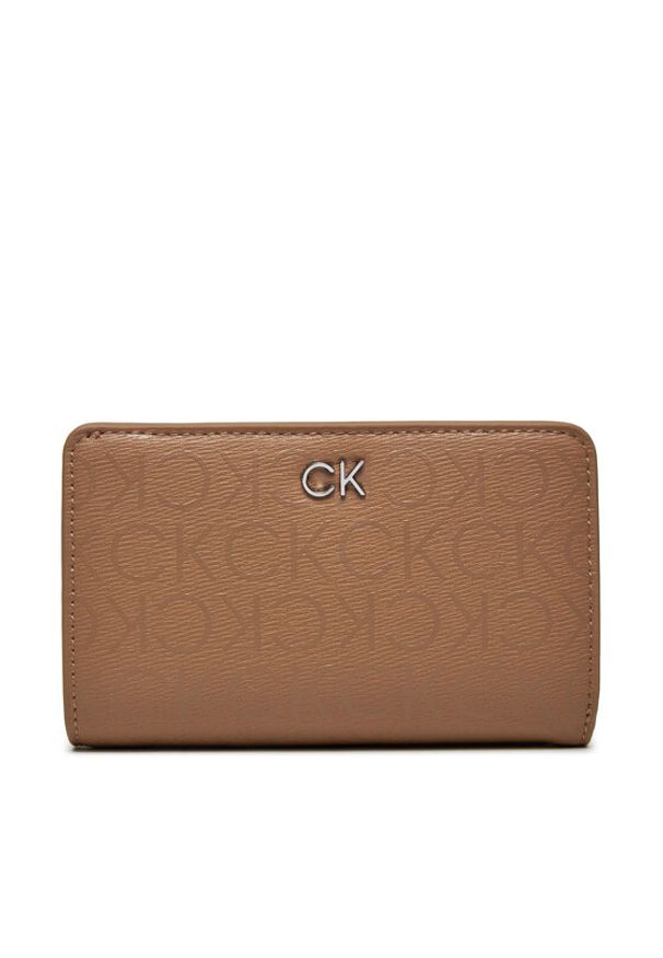Calvin Klein Duży Portfel Damski K60K612349 Brązowy. Kolor: brązowy. Materiał: skóra