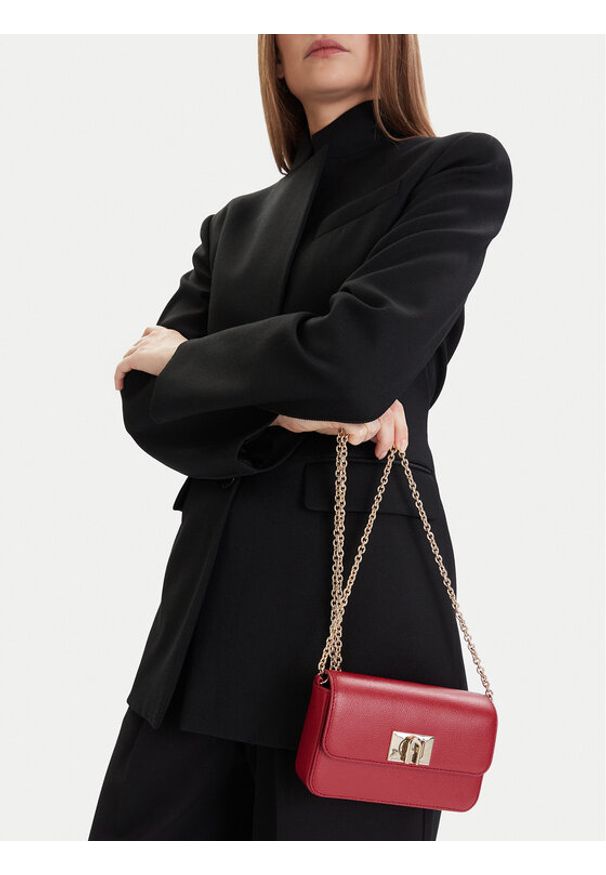 Furla Torebka 1927 Mini WE00265 ARE000 CN RUB00 Bordowy. Kolor: czerwony. Materiał: skórzane