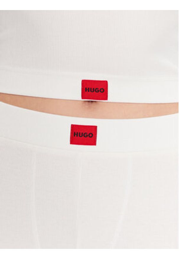 Hugo Koszulka piżamowa 50490639 Beżowy Slim Fit. Kolor: beżowy. Materiał: syntetyk