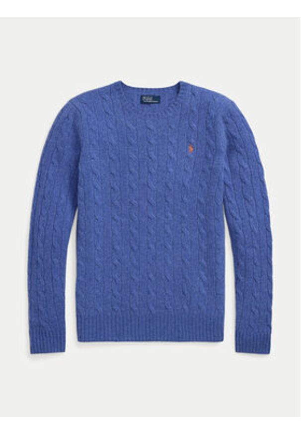 Polo Ralph Lauren Sweter 211910421023 Niebieski Regular Fit. Typ kołnierza: polo. Kolor: niebieski. Materiał: bawełna