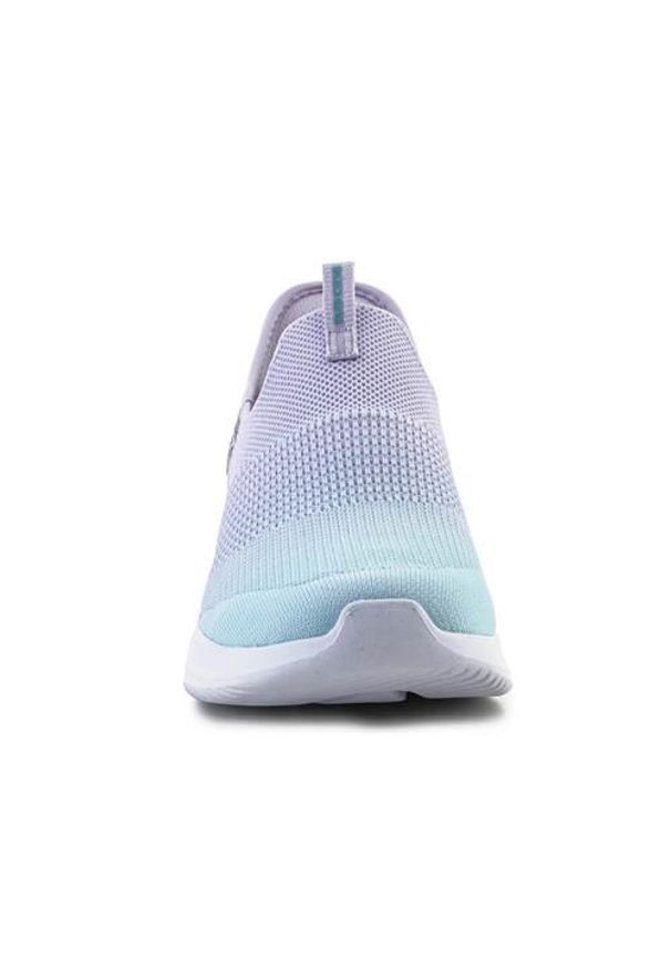 skechers - Buty do chodzenia damskie Skechers Ultra Flex. Zapięcie: bez zapięcia. Kolor: niebieski, wielokolorowy. Materiał: syntetyk, tkanina, materiał. Szerokość cholewki: normalna. Sport: turystyka piesza