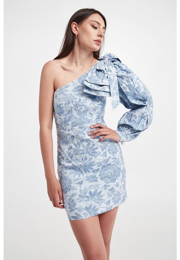 Custommade - Sukienka Kanya CUSTOMMADE. Wzór: nadruk, kwiaty. Długość: mini