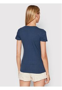 Pepe Jeans T-Shirt New Virgina PL505202 Granatowy Slim Fit. Kolor: niebieski. Materiał: bawełna #4