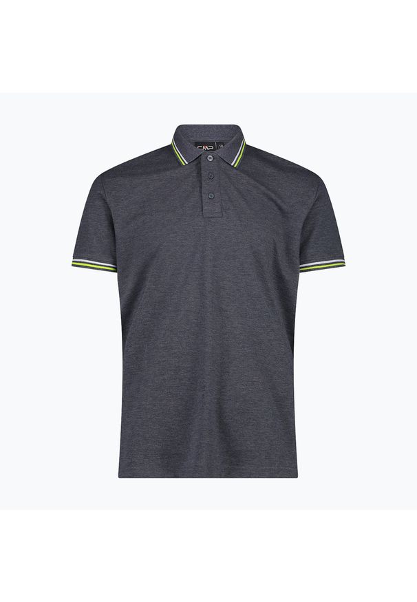 Koszulka polo męska CMP. Typ kołnierza: polo. Kolor: czarny. Sport: turystyka piesza