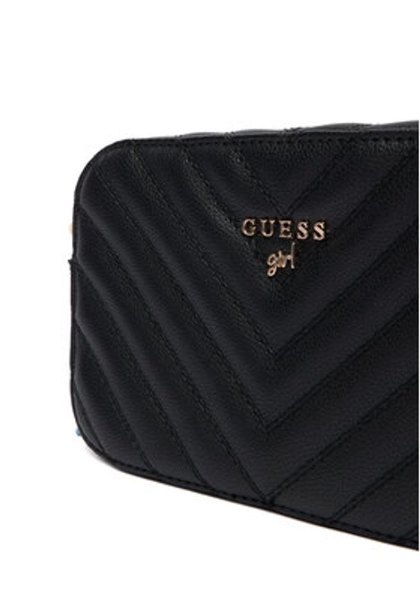 Guess Torebka Camera Bag J4GZ23 WFZL0 Czarny. Kolor: czarny. Materiał: skórzane