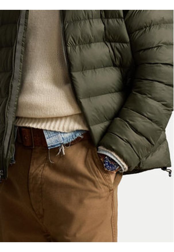 Polo Ralph Lauren Kurtka przejściowa 710940238008 Zielony Regular Fit. Typ kołnierza: polo. Kolor: zielony. Materiał: syntetyk