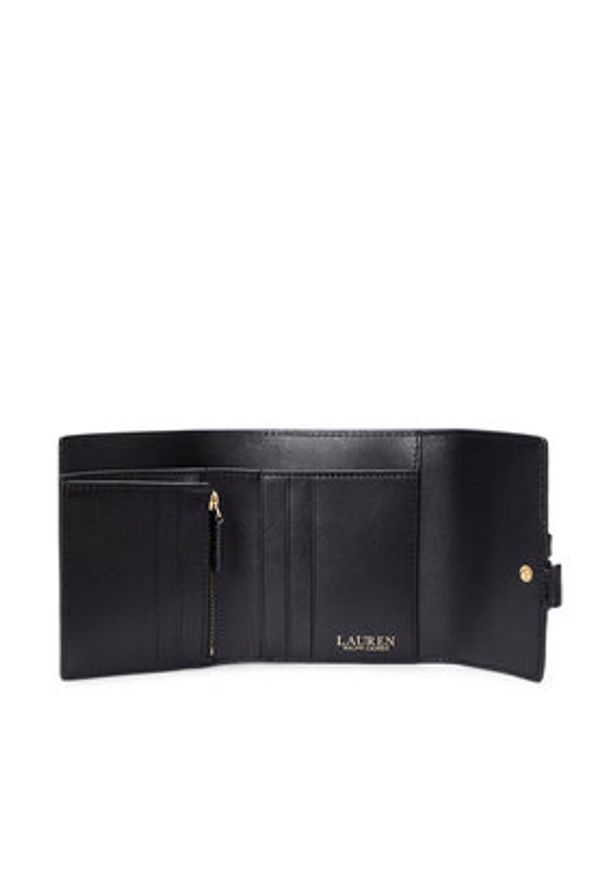 Lauren Ralph Lauren - LAUREN RALPH LAUREN Mały Portfel Damski 432966782001 Czarny. Kolor: czarny. Materiał: skóra