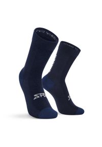 SIROKO - Skarpetki rowerowe z wełną merino unisex SRX Arctic S. Kolor: niebieski. Materiał: wełna. Sport: kolarstwo #1