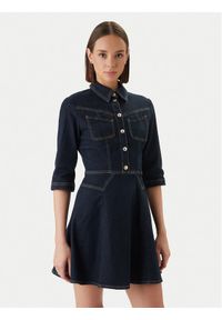 Morgan Sukienka jeansowa 261-REXAS Granatowy Regular Fit. Kolor: niebieski. Materiał: bawełna #1