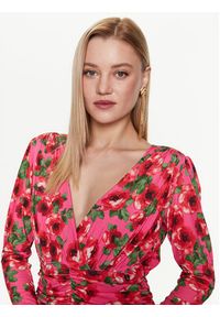 Kontatto Sukienka koktajlowa MG5004 Różowy Slim Fit. Kolor: różowy. Materiał: syntetyk. Styl: wizytowy
