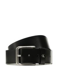 Calvin Klein Jeans Pasek Męski Classic Round Lthr Belt 40Mm K50K510785 Czarny. Kolor: czarny. Materiał: skóra