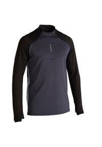 KIPSTA - Bluza piłkarska dla dorosłych Kipsta T500 na półsuwak. Kolor: wielokolorowy, czarny, szary. Materiał: materiał. Sport: piłka nożna #1
