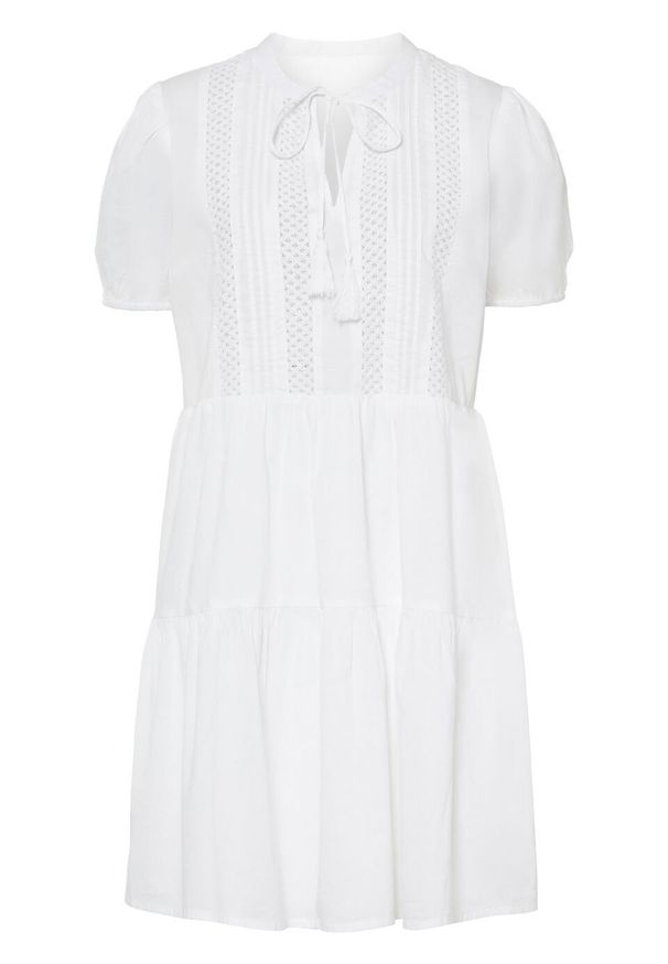Sukienka boho bonprix biały. Kolor: biały. Materiał: koronka. Styl: boho