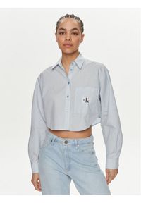 Calvin Klein Jeans Koszula J20J222614 Niebieski Cropped Fit. Kolor: niebieski. Materiał: bawełna #1