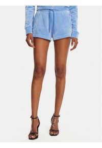 Juicy Couture Szorty sportowe Tamia JCWH121001 Niebieski Regular Fit. Kolor: niebieski. Materiał: syntetyk