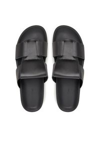 Calvin Klein Klapki Lug Sandal Double T Lth HM0HM01734 Czarny. Kolor: czarny. Materiał: skóra #6