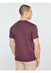 Big-Star - koszulka męska z kontrastowym wykończeniem bordowa micel 604. Kolor: czerwony. Materiał: żakard, sztruks, jeans, dzianina #6