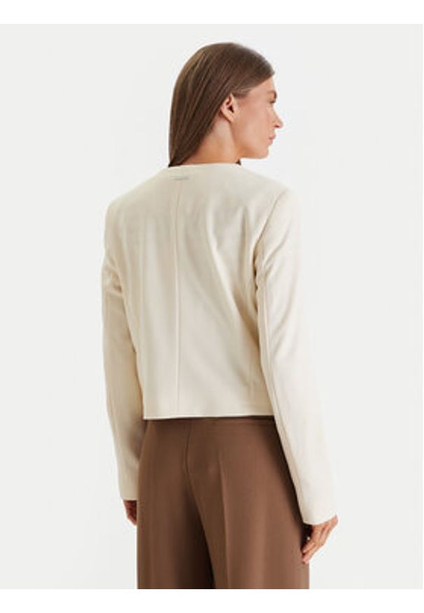 Calvin Klein Marynarka Lux Crepe Lady LV044F418G Żółty Regular Fit. Kolor: żółty. Materiał: syntetyk
