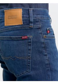 Big-Star - Spodnie jeans męskie dopasowane Terry 490. Okazja: na co dzień. Kolor: niebieski. Wzór: kolorowy. Styl: casual, klasyczny, elegancki #4