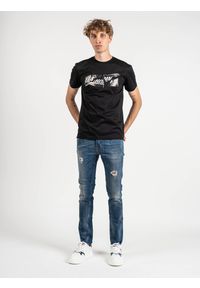 Les Hommes T-shirt | LLT202-717P | Round Neck T-Shirt | Mężczyzna | Czarny. Okazja: na co dzień. Kolor: czarny. Materiał: bawełna. Wzór: nadruk. Styl: casual #1