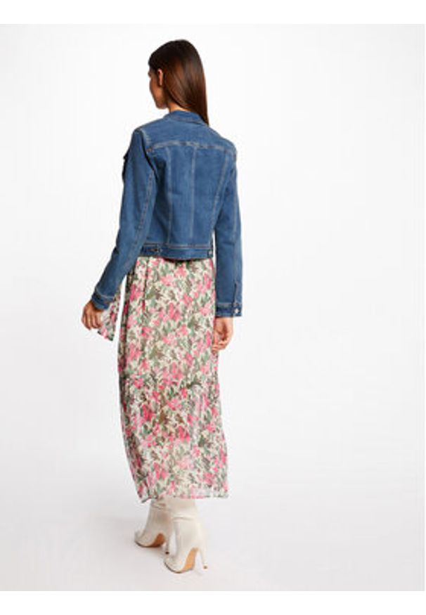 Morgan Kurtka jeansowa 231-VPOMI Niebieski Regular Fit. Kolor: niebieski. Materiał: jeans, bawełna