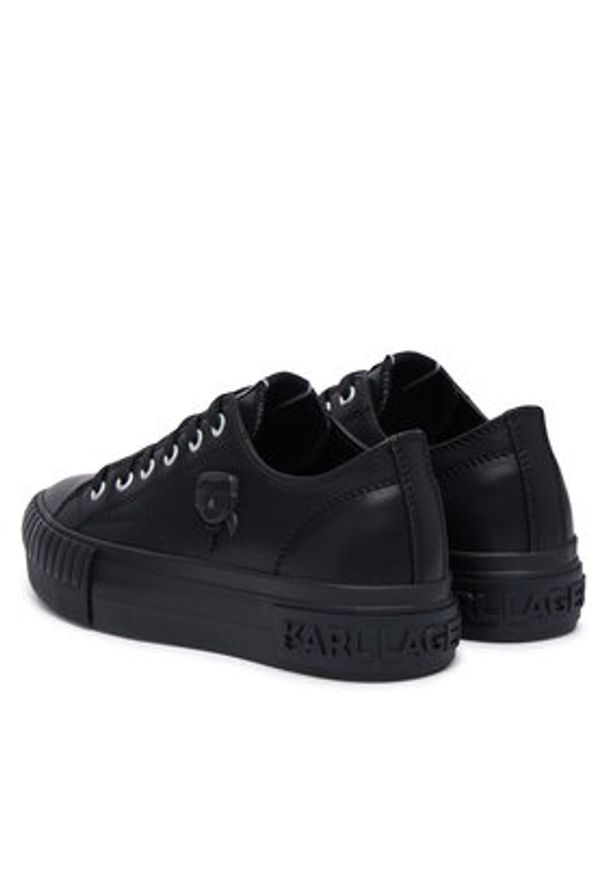 Karl Lagerfeld - KARL LAGERFELD Trampki KL60426 Czarny. Kolor: czarny. Materiał: skóra