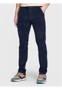 Blend Spodnie materiałowe 20714780 Granatowy Slim Fit. Kolor: niebieski. Materiał: sztruks