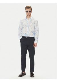 Marciano Guess Koszula 5GHH39 4394Z Błękitny Regular Fit. Kolor: niebieski. Materiał: len #4