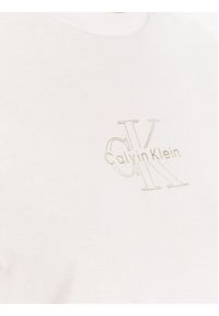 Calvin Klein Jeans T-Shirt Classic Monologo LV047D873G Biały Regular Fit. Kolor: biały. Materiał: bawełna #4