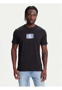 Calvin Klein T-Shirt Box Tape Graphic LV04RC854G Czarny Regular Fit. Kolor: czarny. Materiał: bawełna