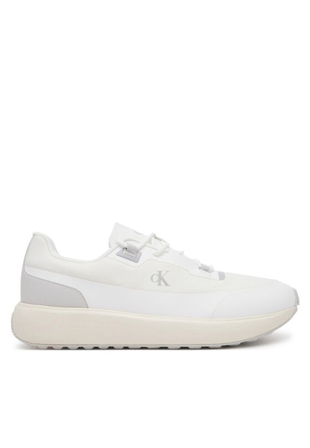 Calvin Klein Jeans Sneakersy Athleisure Runner Tech Ripstop YM0YM01205 Biały. Kolor: biały. Materiał: materiał