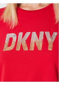 DKNY T-Shirt P2MH7OMQ Czerwony Regular Fit. Kolor: czerwony #3