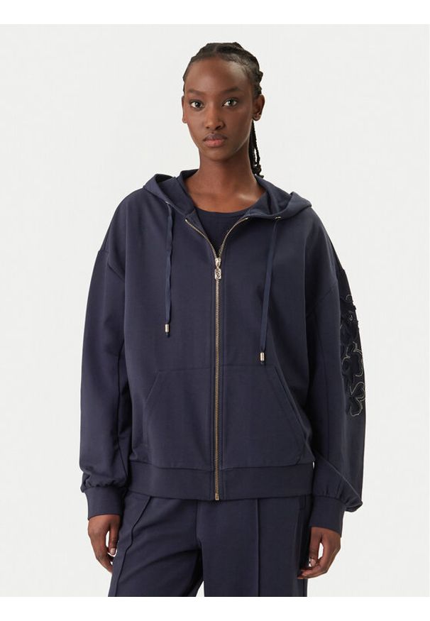 Liu Jo Sport Bluza TA6204 FS090 Granatowy Regular Fit. Kolor: niebieski. Materiał: bawełna. Styl: sportowy