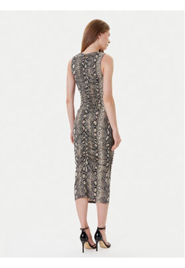 MICHAEL Michael Kors Sukienka koktajlowa MT58319HMC Beżowy Slim Fit. Kolor: beżowy. Materiał: wiskoza. Styl: wizytowy