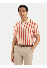 TOMMY HILFIGER - Tommy Hilfiger Polo MW0MW42770 Kremowy Regular Fit. Typ kołnierza: polo. Kolor: kremowy. Materiał: bawełna #1