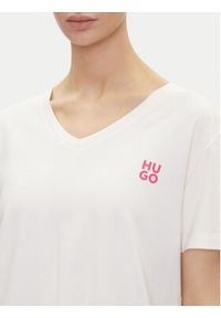 Hugo - HUGO T-Shirt Nika_T-Shirt 50540046 Écru Regular Fit. Kolor: kremowy. Materiał: bawełna #3