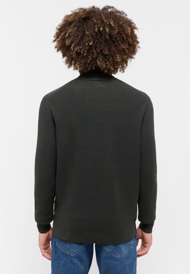 Mustang - MUSTANG ELGIN MĘSKI SWETER ELEGANCKI GOLF LOGO. Typ kołnierza: golf. Styl: elegancki