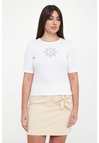 Twinset Milano - T-shirt damski z haftem TWINSET. Wzór: haft #3