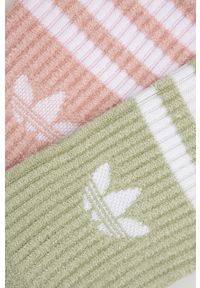adidas Originals skarpetki (2-pack) HC9535 damskie kolor różowy HC9535-MAGLM/WONM. Kolor: różowy. Materiał: włókno, materiał #2
