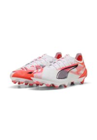Puma - Buty piłkarskie ULTRA 5 ULTIMATE FG PUMA White Black Glowing Red. Zapięcie: sznurówki. Kolor: biały, czerwony, wielokolorowy, czarny. Sport: piłka nożna