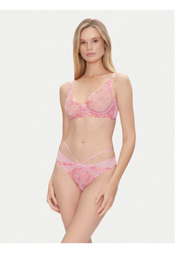 Hunkemöller Stringi Lillia 204602 Fioletowy. Kolor: fioletowy. Materiał: syntetyk