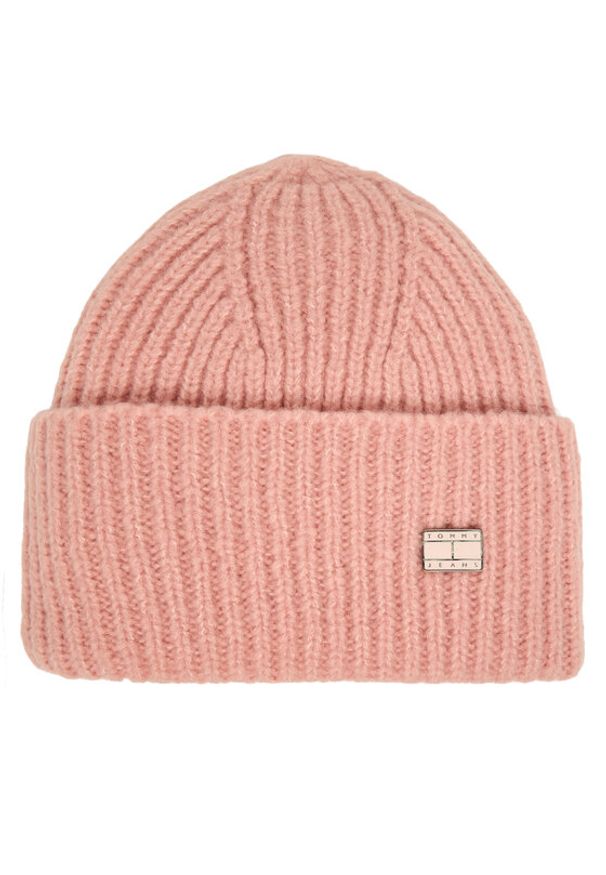 TOMMY HILFIGER - Tommy Hilfiger Czapka Elevated Heritage AW0AW17905 Różowy. Kolor: różowy. Materiał: wełna