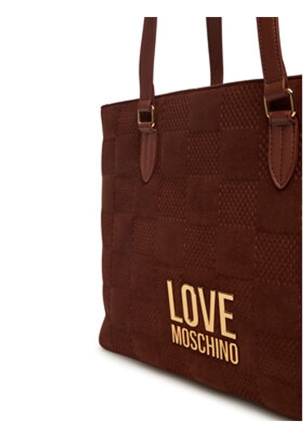 Love Moschino - LOVE MOSCHINO Torebka JC4123PP0NKB120A Brązowy. Kolor: brązowy. Materiał: skórzane
