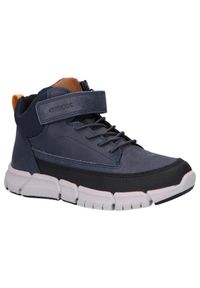 Geox - Buty GEOX J FLEXYPER B. Niebieski. Kolor: niebieski. Materiał: syntetyk, tkanina, skóra. Sport: turystyka piesza