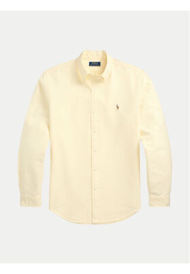 Polo Ralph Lauren Koszula 710953704004 Żółty Custom Fit. Typ kołnierza: polo. Kolor: żółty. Materiał: bawełna