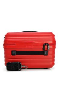 Wittchen - Komplet walizek z ABS-u w ukośne paski czerwony. Kolor: czerwony. Materiał: poliester. Wzór: paski. Styl: elegancki #9