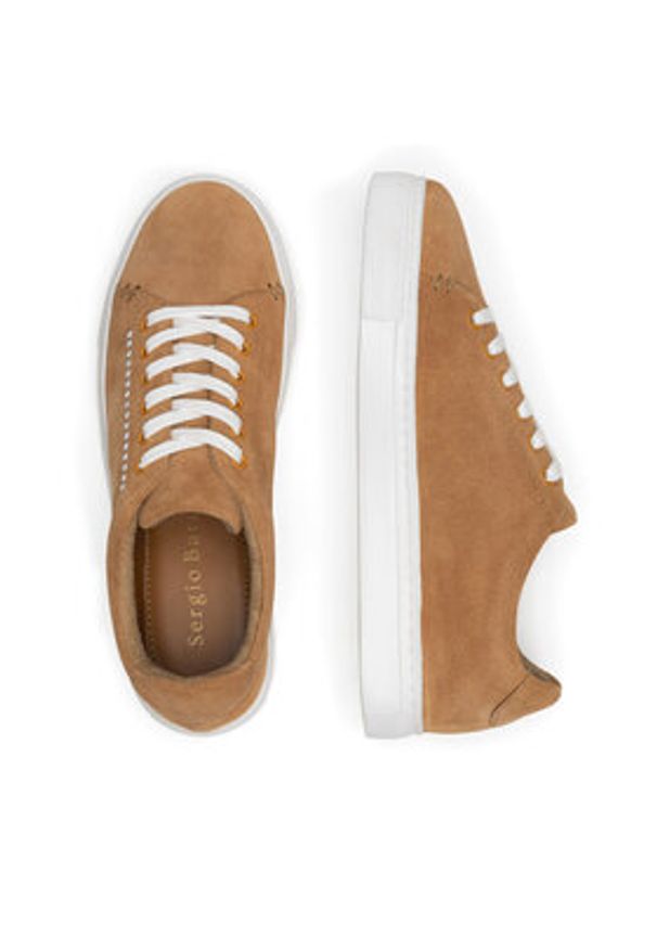 Sergio Bardi Sneakersy WI32-D1087-01SB Brązowy. Kolor: brązowy. Materiał: materiał