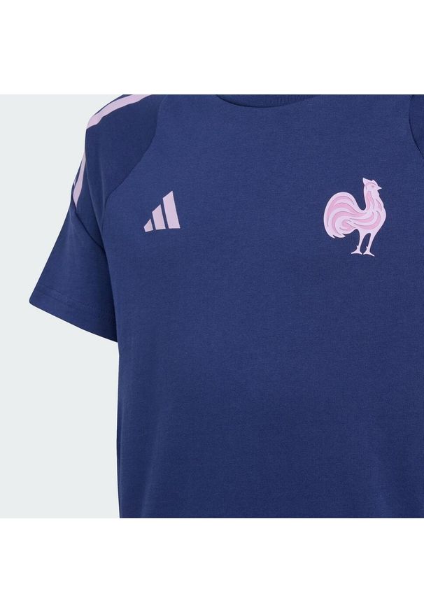 Adidas - Koszulka France Cotton Kids. Kolor: niebieski. Sport: piłka nożna