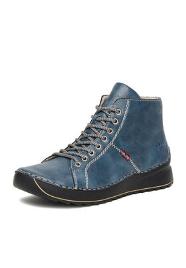 Rieker Trzewiki 71510-14 Niebieski. Kolor: niebieski. Materiał: syntetyk, materiał