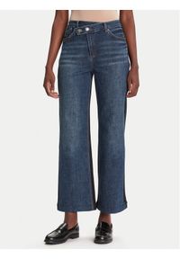 Desigual Jeansy Twist 25WWDD14 Granatowy Wide Leg. Kolor: niebieski